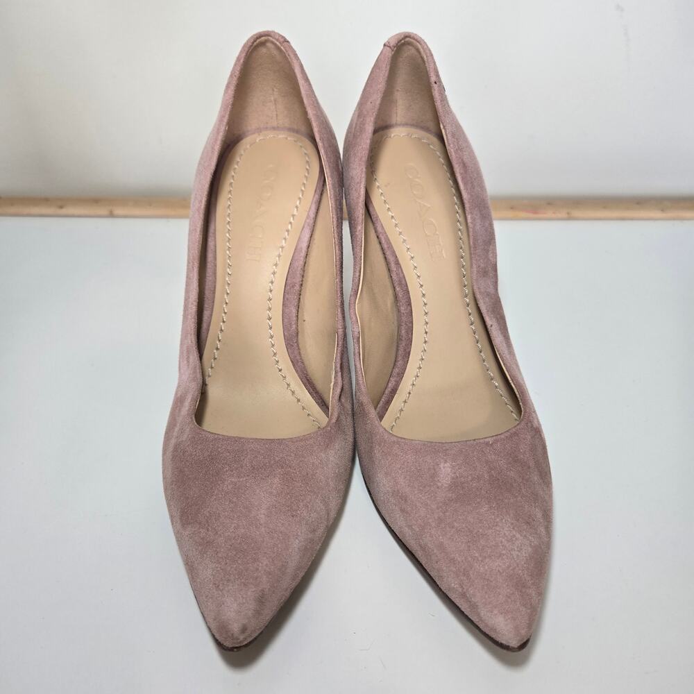 Coach Addie Suede Pump Heels Dusty Rose Color‎ Size 5.5